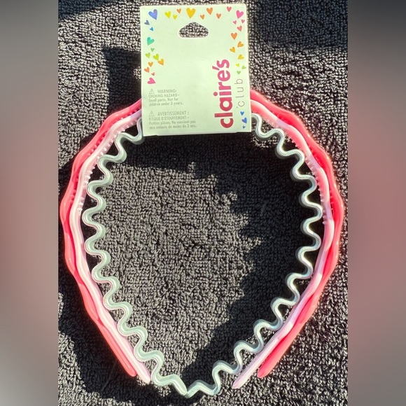 Claire’s Pink and Gray Wavy Headbands, Set of 3 - Picture 1 of 7